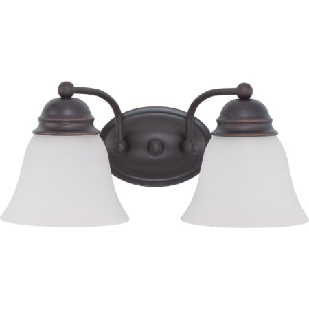 Nuvo Lighting Empire 2 Light 14-7/8" Wide Bathroom Vanity Light with Frosted Glass Shades Mahogany Bronze