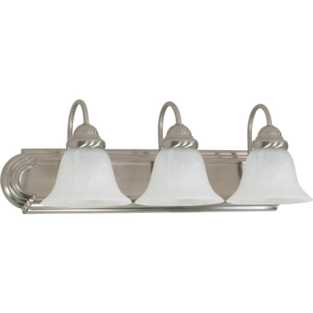 Nuvo Lighting Ballerina 3 Light 24" Wide Bathroom Vanity Light with Frosted Glass Shades Brushed Nickel