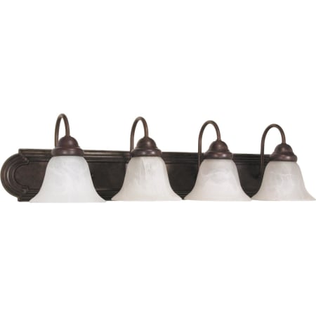 Nuvo Lighting Ballerina 4 Light 30" Wide Bathroom Vanity Light with Frosted Glass Shades Old Bronze