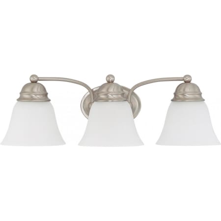 Nuvo Lighting Empire 3 Light 20-1/2" Wide Bathroom Vanity Light with Frosted Glass Shades Brushed Nickel