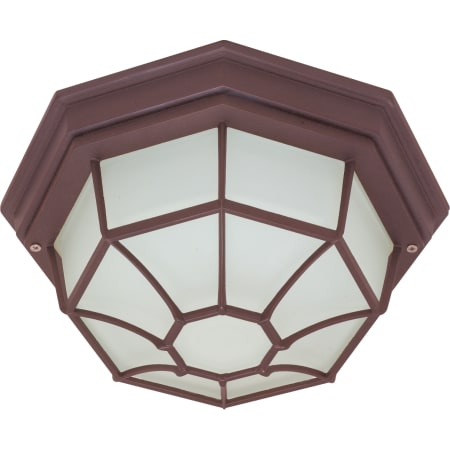 Nuvo Lighting 11" Wide Outdoor Flush Mount Bowl Ceiling Fixture with a Glass Shade Old Bronze