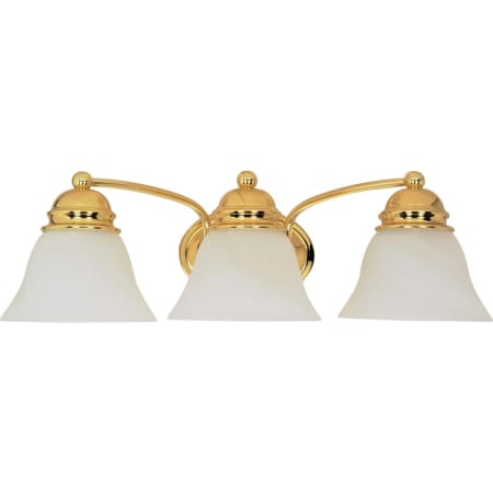 Nuvo Lighting Empire 3 Light 20-1/2" Wide Bathroom Vanity Light with Frosted Glass Shades Polished Brass