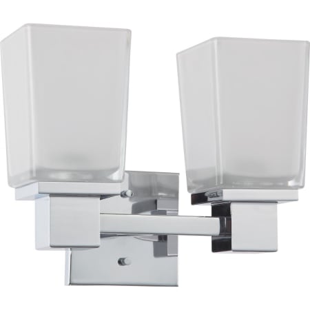 Nuvo Lighting Parker 2 Light 11-1/4" Wide Bathroom Vanity Light with Frosted Glass Shades Polished Chrome