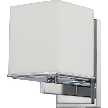 Nuvo Lighting Bento Single Light 5-1/4" Wide Bathroom Sconce with Frosted Glass Shade Polished Chrome