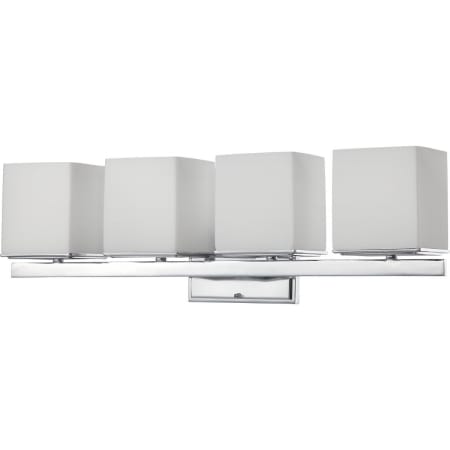 Nuvo Lighting Bento 4 Light 30" Wide Bathroom Vanity Light with Frosted Glass Shades Polished Chrome