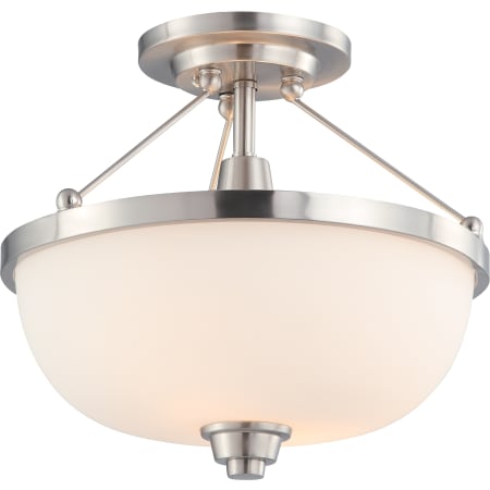 Nuvo Lighting Helium 2 Light 13-3/4" Wide Semi-Flush Bowl Ceiling Fixture Brushed Nickel