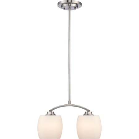 Nuvo Lighting Helium 2 Light Multi Light Pendant with Glass Shades Brushed Nickel