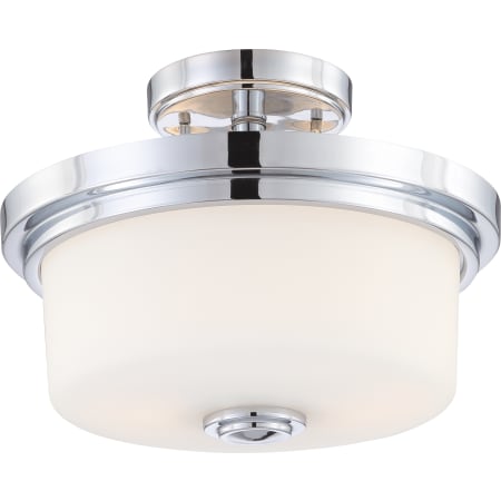 Nuvo Lighting Soho 2 Light 13" Wide Semi-Flush Ceiling Fixture Polished Chrome