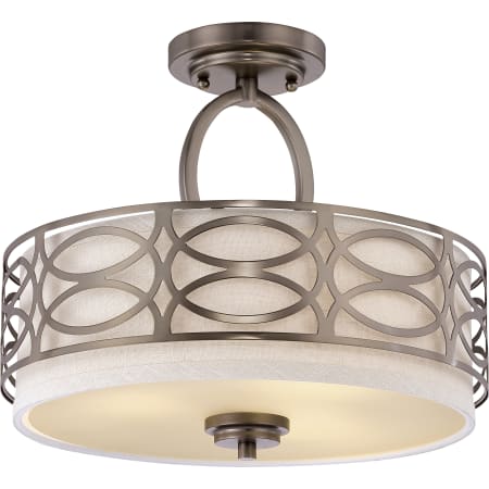Nuvo Lighting Harlow 3 Light 15" Wide Semi-Flush Drum Ceiling Fixture Hazel Bronze