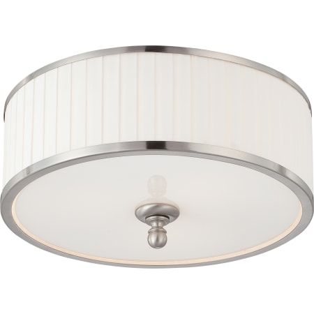 Nuvo Lighting Candice 3 Light 15" Wide Flush Mount Drum Ceiling Fixture Brushed Nickel