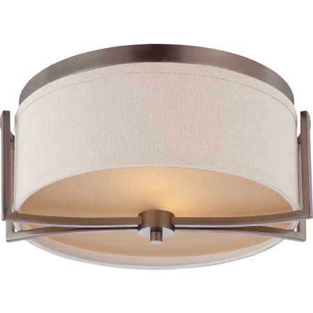 Nuvo Lighting Gemini 2 Light 14-3/4" Wide Flush Mount Drum Ceiling Fixture Hazel Bronze