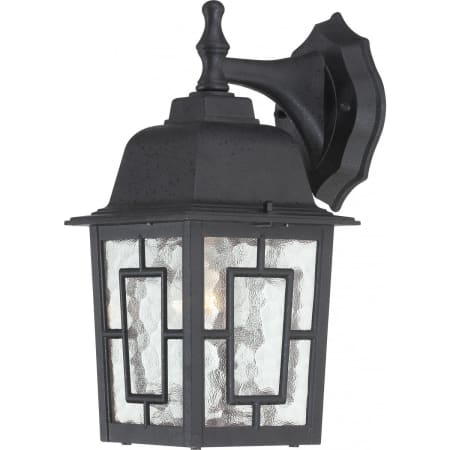 Nuvo Lighting Banyan Single Light 12-1/4" Tall Outdoor Wall Sconce with Water Glass Shade - ADA Compliant Textured Black