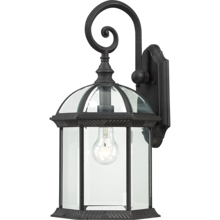 Nuvo Lighting Boxwood Single Light 19" Tall Outdoor Wall Sconce with Clear Glass Shade - ADA Compliant Textured Black