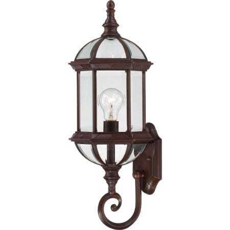 Nuvo Lighting Boxwood Single Light 22" Tall Outdoor Wall Sconce with Clear Glass Shade - ADA Compliant Rustic Bronze