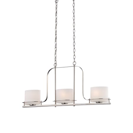 Nuvo Lighting 3 Light 36" Wide Linear Chandelier Polished Nickel