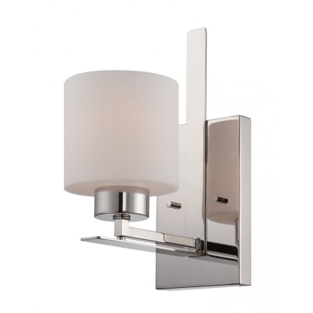 Nuvo Lighting Parallel Single Light 5" Wide Bathroom Sconce with Frosted Glass Shade Polished Nickel