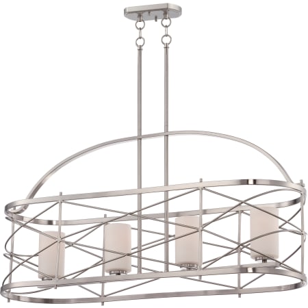 Nuvo Lighting 4 Light 38" Wide Linear Chandelier Brushed Nickel