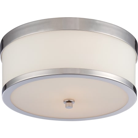 Nuvo Lighting Celine 2 Light 13-5/8" Wide Flush Mount Drum Ceiling Fixture Polished Nickel