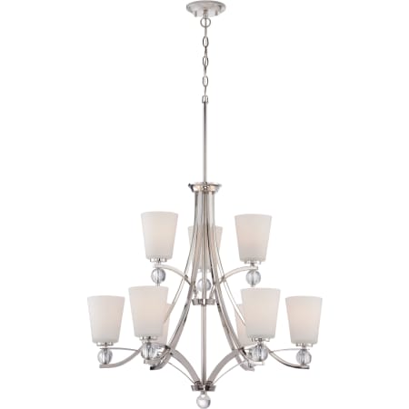 Nuvo Lighting Connie 9 Light 30" Wide Chandelier Polished Nickel