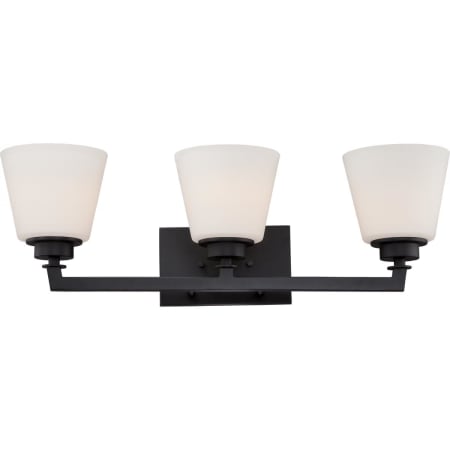 Nuvo Lighting Mobili 3 Light 25" Wide Bathroom Vanity Light with Frosted Glass Shades Aged Bronze