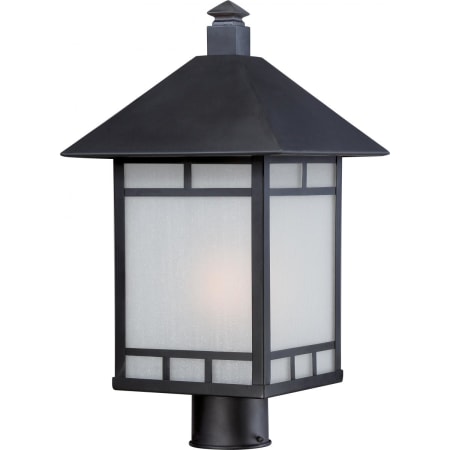 Nuvo Lighting Drexel Single Light 10" Wide Landscape Single Head Post Light with Frosted Glass Shade Stone Black