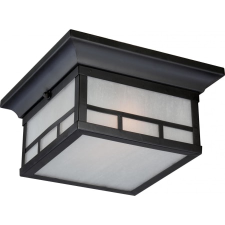 Nuvo Lighting Drexel 2 Light 11" Wide Outdoor Flush Mount Square Ceiling Fixture with Frosted Glass Shade Stone Black