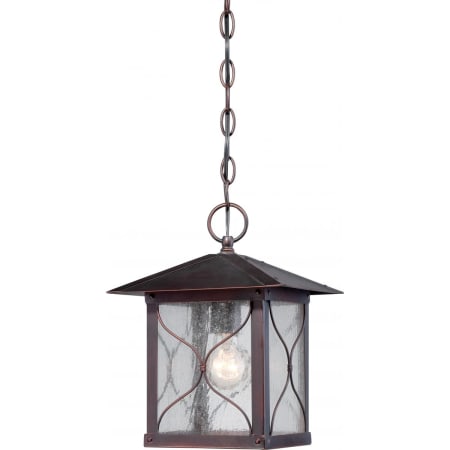 Nuvo Lighting Vega Single Light 9" Wide Outdoor Mini Pendant with Seedy Glass Shade Classic Bronze