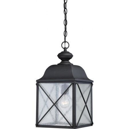 Nuvo Lighting Wingate Single Light 9-7/8" Wide Outdoor Mini Pendant with Seedy Glass Shade Textured Black