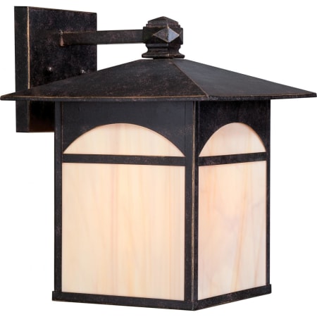Nuvo Lighting Canyon Single Light 14" Tall Outdoor Wall Sconce with Colored Glass Shade Umber Bronze