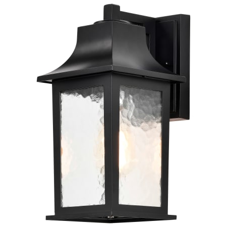 Nuvo Lighting Stillwell 8" Tall Outdoor Wall Sconce with Water Glass Shade Matte Black