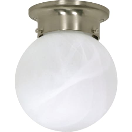 Nuvo Lighting 6" Wide Flush Mount Globe Ceiling Fixture with a Glass Shade Brushed Nickel