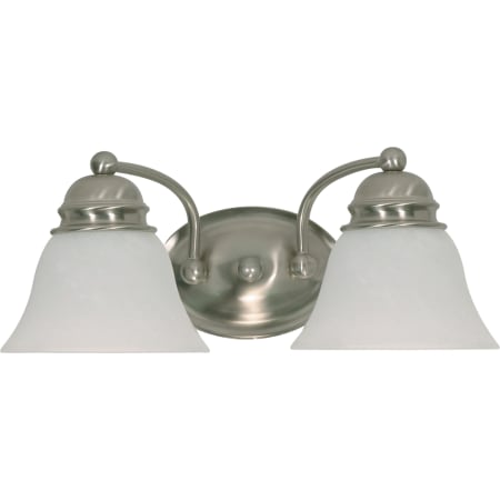 Nuvo Lighting Empire 2 Light 15" Wide Bathroom Vanity Light with Glass Shades Brushed Nickel