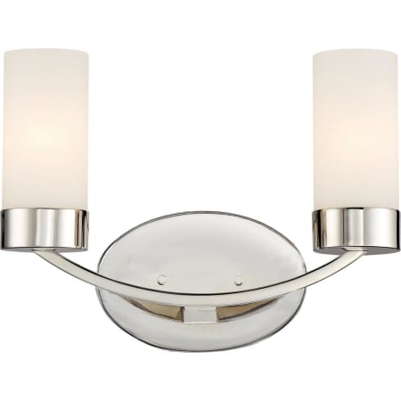 Nuvo Lighting 2 Light 14" Wide Bathroom Vanity Light with Frosted Shades Polished Nickel