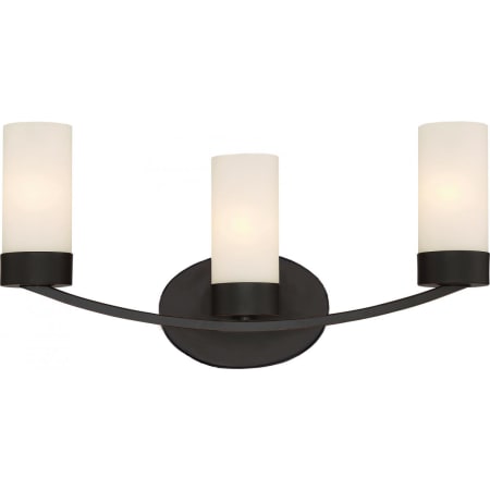 Nuvo Lighting 3 Light 21-1/4" Wide Bathroom Vanity Light with Frosted Shades Mahogany Bronze