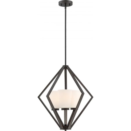 Nuvo Lighting 3 Light 19-1/2" Wide Chandelier with Frosted Shades Mahogany Bronze