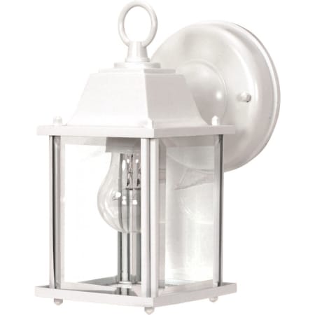 Nuvo Lighting Single Light 8-5/8" Tall Outdoor Wall Sconce with Clear Glass Shade White
