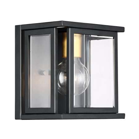 Nuvo Lighting Payne 8" Tall Wall Sconce with Glass Panel Shades Black