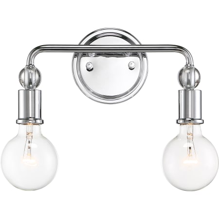 Nuvo Lighting Bounce 2 Light 14" Wide Bathroom Vanity Light Polished Nickel / K9 Crystal