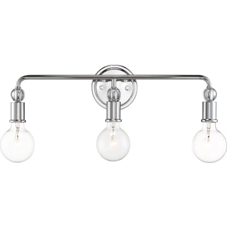 Nuvo Lighting Bounce 3 Light 24" Wide Bathroom Vanity Light Polished Nickel / K9 Crystal
