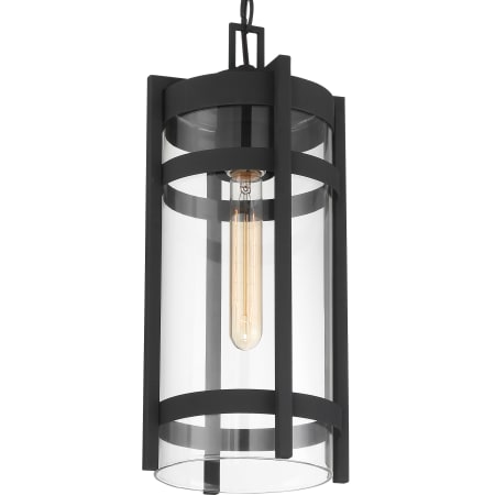 Nuvo Lighting Tofino 7" Wide Outdoor Pendant Textured Black / Clear Seeded