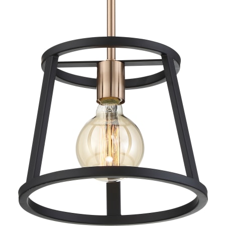 Nuvo Lighting Chassis 10" Wide Pendant Copper Brushed Brass / Matte Black