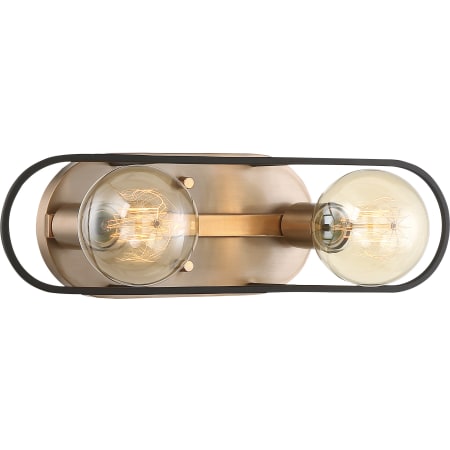 Nuvo Lighting Chassis 2 Light 16" Wide Bathroom Vanity Light Copper Brushed Brass / Matte Black