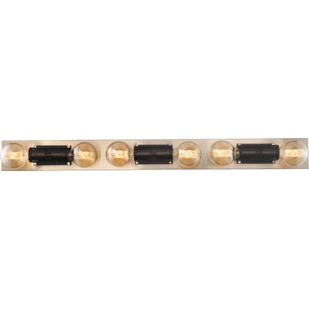Nuvo Lighting Passage 6 Light 45" Wide Bathroom Vanity Light Copper Brushed Brass / Black