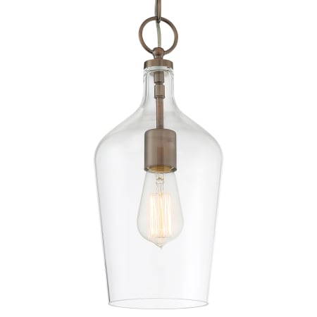 Nuvo Lighting Hartley 7" Wide Mini Pendant Antique Copper / Clear