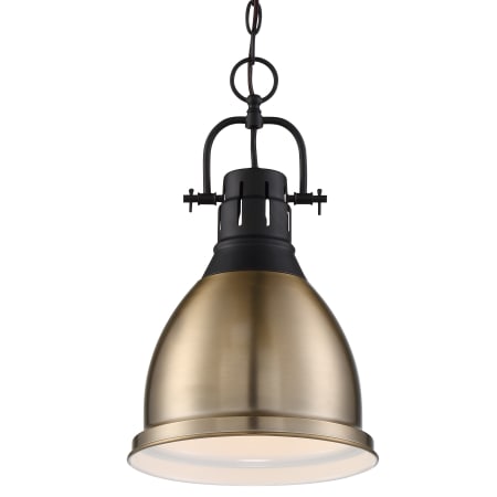 Nuvo Lighting Watson 10" Wide Pendant Matte Black / Burnished Brass