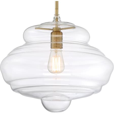 Nuvo Lighting Storrier 16" Wide Pendant Burnished Brass / Clear
