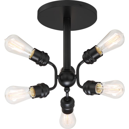 Nuvo Lighting Faraday 6 Light 17" Wide Semi-Flush Ceiling Fixture Black