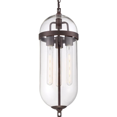 Nuvo Lighting Fathom 3 Light 8" Wide Mini Pendant Mahogany Bronze / Clear