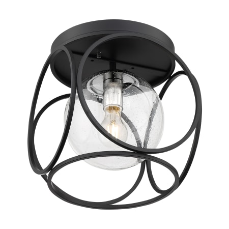 Nuvo Lighting Aurora 13" Wide Flush Mount Ceiling Fixture Black / Polished Nickel