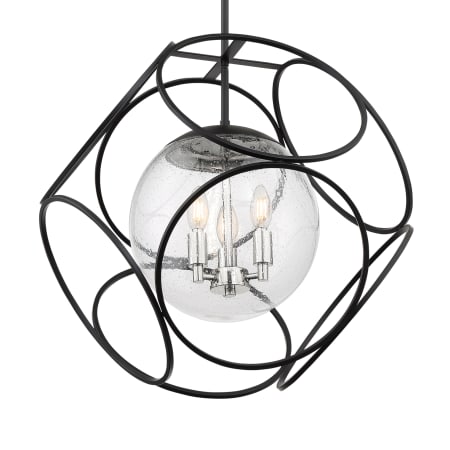 Nuvo Lighting Aurora 3 Light 22" Wide Taper Candle Mini Pendant Black / Polished Nickel